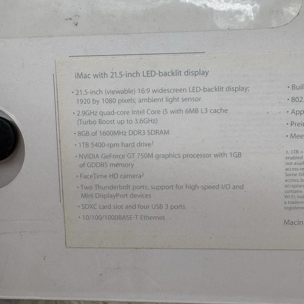 Apple iMac 21.5
